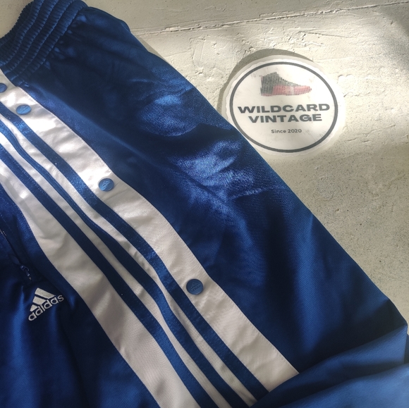 Vintage Adidas Tear Aways Blue with White Medium - Picture 4 of 4